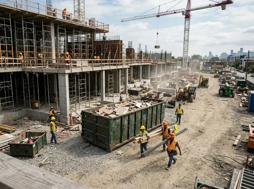 commercial-construction-site-w-002 — frequently asked questions, Low Cost Construction Dumpster Rental in Owatonna, MN